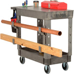Global Industrial Flat Top Utility Cart w/2 Shelves, 38
