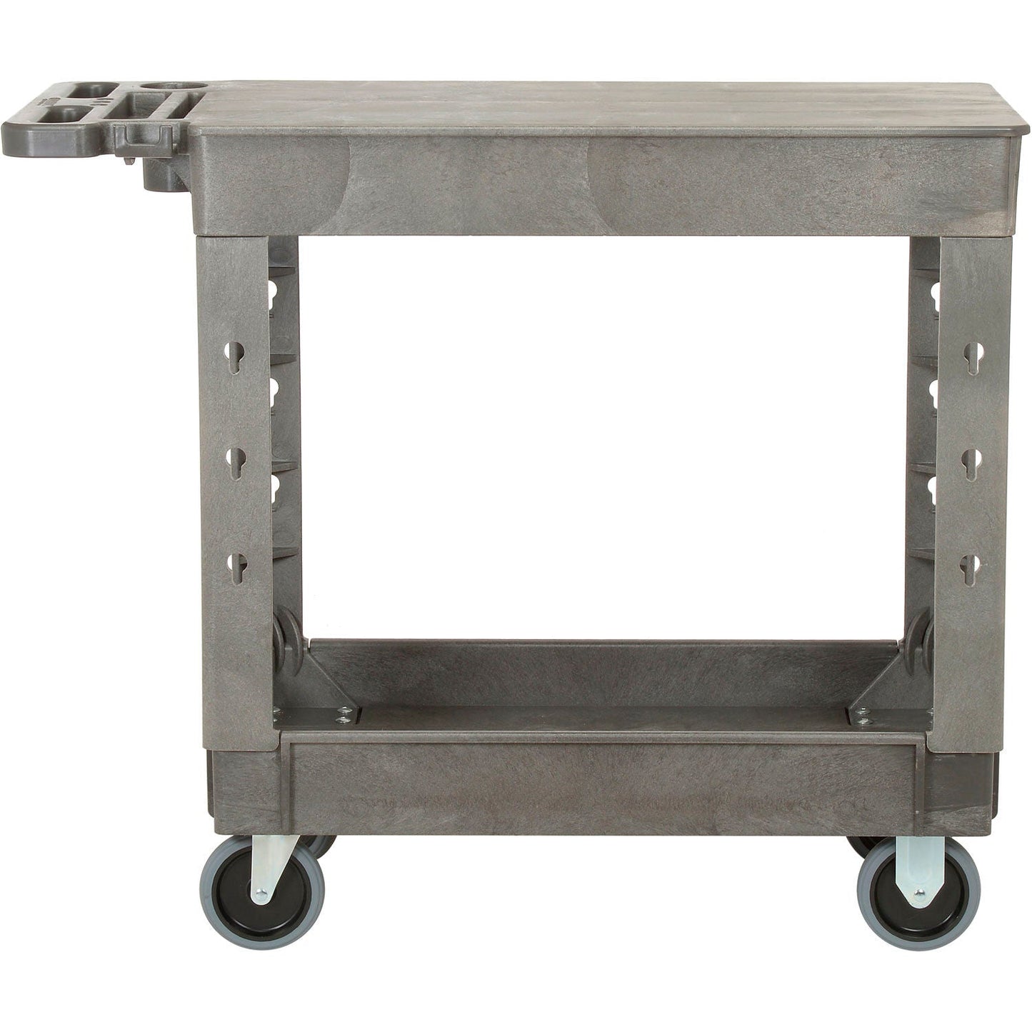 Global Industrial Flat Top Utility Cart w/2 Shelves, 38"L x 17 - 1/2"W x 32 - 1/2"H, Gray (GLB - 800300) - SchoolOutlet