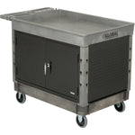 Global Industrial Utility Cart w/2 Tray Shelves & 5