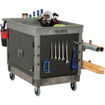 Global Industrial Utility Cart w/2 Tray Shelves & 5