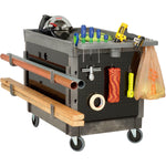 Global Industrial Utility Cart w/2 Tray Shelves & 5