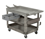 Global Industrial Tray Top Utility Cart w/3 Shelves, 44