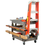 Global Industrial Tray Top Utility Cart w/3 Shelves, 44