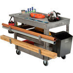 Global Industrial Tray Top Utility Cart w/3 Shelves, 44