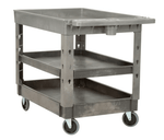 Global Industrial Tray Top Utility Cart w/3 Shelves, 44