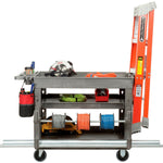 Global Industrial Tray Top Utility Cart w/3 Shelves, 44