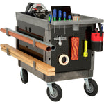 Global Industrial Utility Cart w/2 Tray Shelves & 8