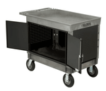 Global Industrial Utility Cart w/2 Tray Shelves & 8