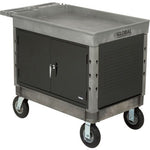 Global Industrial Utility Cart w/2 Tray Shelves & 8
