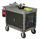 Global Industrial Utility Cart w/2 Tray Shelves & 8