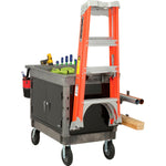Global Industrial Utility Cart w/2 Tray Shelves & 8