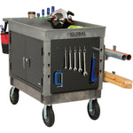 Global Industrial Utility Cart w/2 Tray Shelves & 8