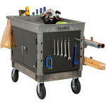 Global Industrial Utility Cart w/2 Tray Shelves & 8