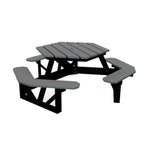 Global Industrial 6' Hexagon Picnic Table, Recycled Plastic (GLB - B2640XX) - SchoolOutlet