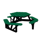 Global Industrial 6' Hexagon Picnic Table, Recycled Plastic (GLB - B2640XX) - SchoolOutlet