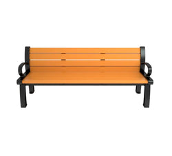 Global Industrial Heritage 6' Recycled Plastic Bench with Black Frame (GLB-B264XXX)