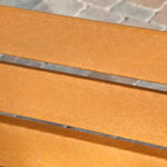 Global Industrial Heritage 6' Recycled Plastic Bench with Black Frame (GLB - B264XXX) - SchoolOutlet