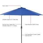 Global Industrial Outdoor Market Umbrella with Tilt Mechanism 102