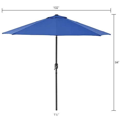 Global Industrial Outdoor Market Umbrella with Tilt Mechanism 102"W x 94"H (GLB-WB-UMBRELLA) - SchoolOutlet