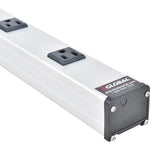 Global Industrial Aluminum Power Strip - 10 Outlets & 15A/120V, 15' Cord, Silver, 48