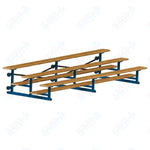 Jaypro Sports Bleacher - 3 Row - Tip & Roll, Single Foot Plank, Powder Coated - 15' L (BLCH-3TRGPC)