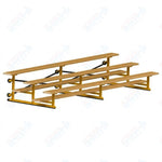 Jaypro Sports Bleacher - 3 Row - Tip & Roll, Single Foot Plank, Powder Coated - 15' L (BLCH-3TRGPC)