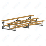 Jaypro Sports Bleacher - 3 Row - Tip & Roll, Single Foot Plank, Powder Coated - 15' L (BLCH-3TRGPC)