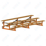 Jaypro Sports Bleacher - 3 Row - Tip & Roll, Single Foot Plank, Powder Coated - 15' L (BLCH-3TRGPC)