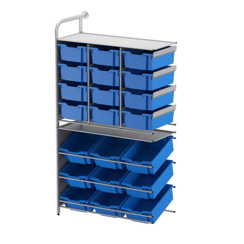 Gratnells Callero Custom Tall Pick - Store Adder Unit 9 Tilting Deep and 12 Deep Trays (GRA - CADD010744) - SchoolOutlet