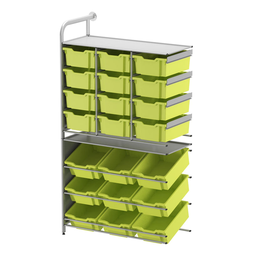 Gratnells Callero Custom Tall Pick - Store Adder Unit 9 Tilting Deep and 12 Deep Trays (GRA - CADD010744) - SchoolOutlet
