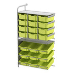 Gratnells Callero Custom Tall Pick - Store Adder Unit 9 Tilting Deep and 12 Deep Trays (GRA - CADD010744) - SchoolOutlet