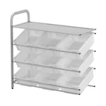 Gratnells Callero Custom Low Level 9 Deep Tilting Tray Adder Unit in Silver (GRA - CADD0144) - SchoolOutlet