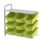 Gratnells Callero Custom Low Level 9 Deep Tilting Tray Adder Unit in Silver (GRA - CADD0144) - SchoolOutlet