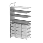Gratnells Callero Custom Tall Display - Store Adder Unit 3 Flat Shelves and 12 Deep Trays (GRA - CADD070644) - SchoolOutlet