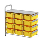 Gratnells Callero Custom Low Level 12 Deep Tray Adder Unit in Silver (GRA - CADD0744) - SchoolOutlet