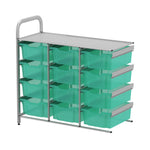 Gratnells Callero Custom Low Level 12 Deep Tray Adder Unit in Silver (GRA - CADD0744) - SchoolOutlet