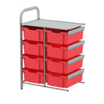 Gratnells Callero Custom Low Level 8 Deep Tray Adder Unit in Silver (GRA - CADD1344) - SchoolOutlet