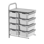 Gratnells Callero Custom Low Level 8 Deep Tray Adder Unit in Silver (GRA - CADD1344) - SchoolOutlet