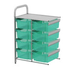 Gratnells Callero Custom Low Level 8 Deep Tray Adder Unit in Silver (GRA - CADD1344) - SchoolOutlet