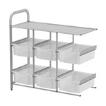 Gratnells Callero Custom Low Level 6 Deep Tray Library Adder Unit in Silver (GRA - CADD1644) - SchoolOutlet