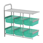 Gratnells Callero Custom Low Level 6 Deep Tray Library Adder Unit in Silver (GRA - CADD1644) - SchoolOutlet