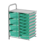 Gratnells Callero Custom Low Level 8 Shallow and 4 Deep Tray Adder Unit in Silver (GRA - CADD1844) - SchoolOutlet