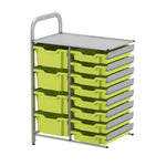 Gratnells Callero Custom Low Level 8 Shallow and 4 Deep Tray Adder Unit in Silver (GRA - CADD1844) - SchoolOutlet