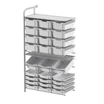 Gratnells Callero Custom Tall Maker - Store Adder Unit 12 Shallow, 3 Deep Tilting and 12 Deep Trays (GRA - CADD340744) - SchoolOutlet