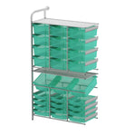 Gratnells Callero Custom Tall Maker - Store Adder Unit 12 Shallow, 3 Deep Tilting and 12 Deep Trays (GRA - CADD340744) - SchoolOutlet