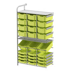 Gratnells Callero Custom Tall Maker - Store Adder Unit 12 Shallow, 3 Deep Tilting and 12 Deep Trays (GRA - CADD340744) - SchoolOutlet
