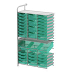 Gratnells Callero Custom Tall Maker - Tall Adder Unit 28 Shallow, 3 Deep Tilting and 4 Deep Trays (GRA - CADD342144) - SchoolOutlet