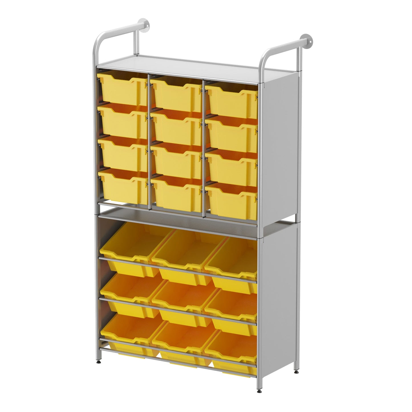 Gratnells Callero Custom Tall Pick - Store Starter Unit 9 Tilting Deep and 12 Deep Trays (GRA - CSTA010744) - SchoolOutlet