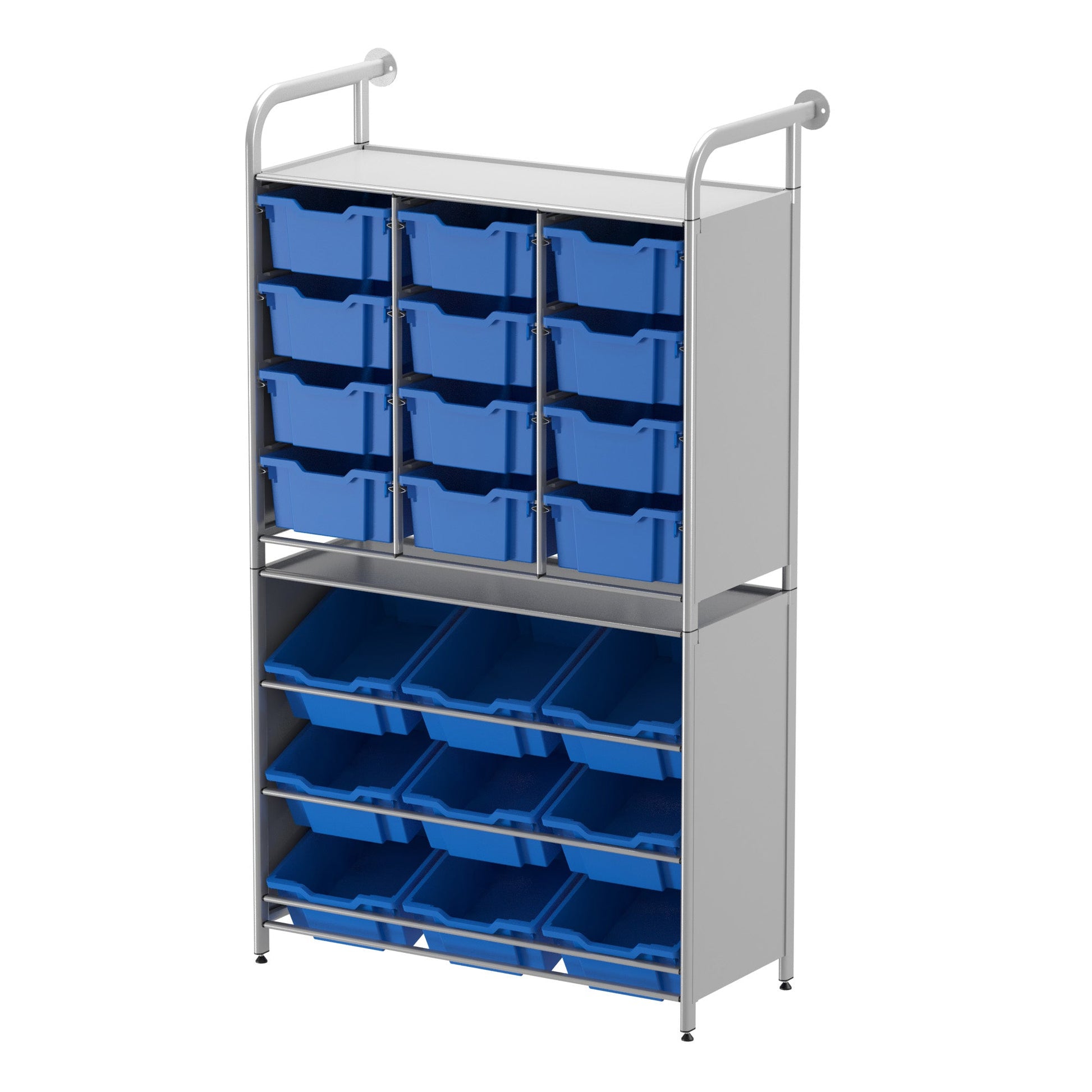 Gratnells Callero Custom Tall Pick - Store Starter Unit 9 Tilting Deep and 12 Deep Trays (GRA - CSTA010744) - SchoolOutlet