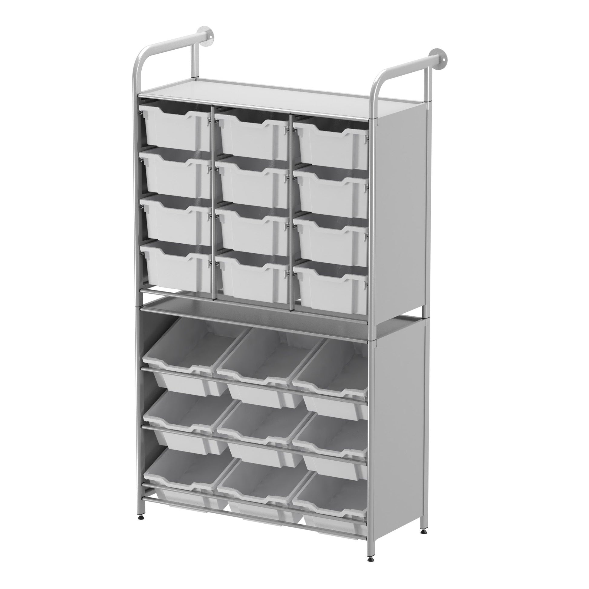Gratnells Callero Custom Tall Pick - Store Starter Unit 9 Tilting Deep and 12 Deep Trays (GRA - CSTA010744) - SchoolOutlet